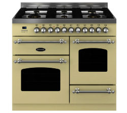 BRITANNIA  Fleet 100 RC10XGGFLCR Dual Fuel Range Cooker - Matte Cream & Stainless Steel